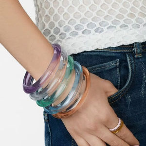 Gleaming Resin <b>Bangle</b> <b>Set</b> Artisanal, Modern <b>Bangles</b> for a Standout Accessory Premium Quality Women JewelryBY AFZA ENTERPRISES - Product Image 1