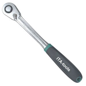 Manivela de Trinquete de Liberación Rápida de 1/4", 3/8", 1/2" y 72 Dientes con Agarre 2K, Personalizable para Bricolaje y OEM, Acero Cr-V - Product Image 1