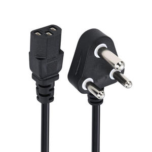 สายไฟ AC ยี่ห้อ SYONG ยาว 1.5 เมตร สำหรับอินเดีย แบบ 3 ขา ใช้กับเครื่องพิมพ์ <span class=keywords><strong>จอ</strong></span>ภาพ ทีวี พีซี <span class=keywords><strong>คอม</strong></span>พิวเตอร์ตั้งโต๊ะ สายไฟทดแทนหลัก 240V 16A หัว C13 สีดำ - Product Image 1