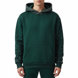 เสื้อฮู้ดผู้ชายสไตล์อินเทรนด์ เหมาะสำหรับสวมใส่ทุกวัน แฟชั่นสตรีทสไตล์ ชุดลำลอง ผ้าฝ้ายผสม - Product Image 3