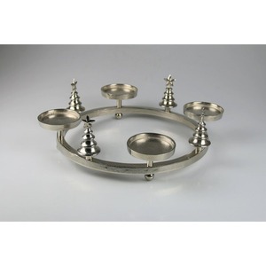 Candelabro de Lujo con Base de Mármol y 3 Brazos de Metal, Decorativo para Mesa, Moderno, Dorado, para Comedor y Sala de Estar - Product Image 4