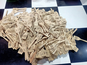 Ensemble de cuillères en bois d'acacia, design rustique, ustensiles de cuisine, logo personnalisé, OEM, approvisionnement en grande quantité - Product Image 3