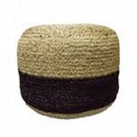 Pouf tressé en jute avec housse amovible, tabouret et ottoman, pouf moderne, mobilier de salon, marque 10F, multi-usages