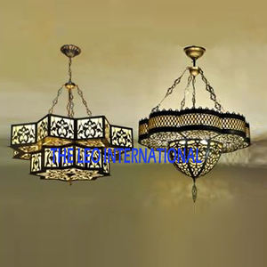 Lustre de luxe postmoderne en métal doré pour entrée de villa, salon, éclairage LED long pour mariage, idéal pour plafonds hauts - Product Image 2