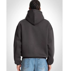 Sudadera con Capucha Extra Grande de Alta Calidad Personalizada de Fábrica, Estilo Urbano, Impresión DTG, Hombros Caídos, 100 Colores, Sudadera Moderna Esencial para Hombre - Product Image 4