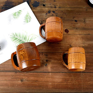 แก้วไม้ธรรมชาติพร้อมหูจับ ดีไซน์สไตล์ญี่ปุ่น ลายการ์ตูนรักษ์โลก รับทำโลโก้ตามสั่ง - ของขวัญทางธุรกิจสำหรับใช้ในสำนักงานและที่บ้าน - Product Image 2