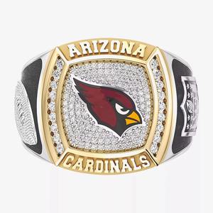 Anillo de Campeonato de los Arizona Cardinals de 1/2ct, Totalmente Personalizado, de Moda, Bicolor, Personalizado para Escuela Secundaria o Universidad, de Aleación con Moissanita - Product Image 1