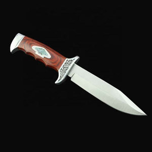 Couteau Bowie en acier inoxydable, couteau utilitaire de camping et de chasse, avec construction classique en acier inoxydable, manche ergonomique - Product Image 3