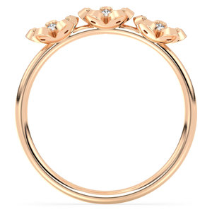 Bague de fiançailles REYES en argent sterling 925 plaqué or rose 14 carats avec moissanite certifiée GRA – Bijoux fins à prix de gros - Product Image 6