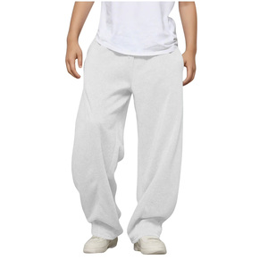 Pantalon ample et épais à taille élastique pour homme, 100 % coton, décontracté, style urbain, fabrication OEM/ODM, marque privée - Product Image 5