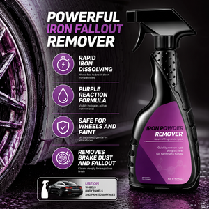 Removedor de Polvo de Hierro para Ruedas de Coche, Limpiador de Descontaminación por Lluvia de Chispas, Spray Limpiador de Polvo de <span class=keywords><strong>Frenos</strong></span> y Óxido para Detallado Automotriz - Product Image 3
