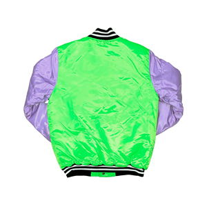 Veste universitaire en satin à capuche personnalisée pour le basketball, vêtements de sport d'hiver, grande taille, imprimé patchwork, col montant, logo avant, unisexe - Product Image 3