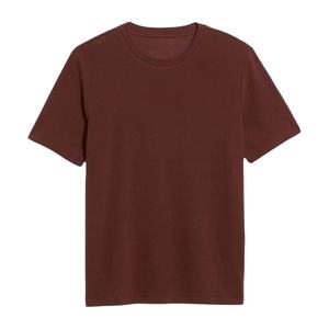 T-shirts pour hommes en tissu uni 220 GSM, anti-rides, look audacieux et tendance, pour l'été, à prix avantageux - Product Image 2