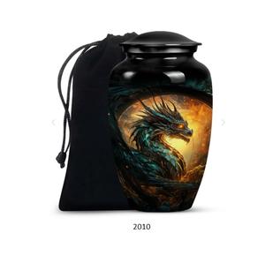 Urne funéraire Dragon de la Forêt Dusk pour cendres, pour femmes, grande urne funéraire de 10 pouces, urnes de crémation pour cendres humaines - Product Image 5