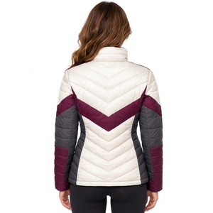 Custom <b>Women</b> Puffer Jacket Quilted <b>Winter</b> <b>Coat</b> Warm <b>Padding</b> Lightweight Fabric Wind Resistant Comfortable Fit OEM Wholesale - Product Image 2