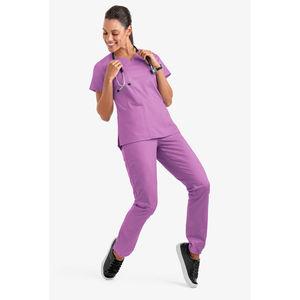 Uniforme Médico de Enfermera de Manga Corta para Mujer, Conjunto de Uniforme de Doctora para Hospital con Pantalones Deportivos, Uniformes Médicos OEM - Product Image 2