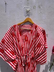 Floral Lobuter Cotton <b>Kaftan</b> Maxi Dress Boho Caftan Women Loose Fit <b>Summer</b> Resort Wear Beach Lounge Dress Vacation outfit - Product Image 2