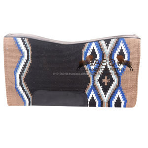 Tapis de selle contour en laine 34x36 tissé à la main 100% doublure en laine polaire de Nouvelle-Zélande Western Equestrian pour la compétition et l'entraînement - Product Image 5