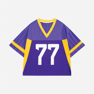 Maillot de football américain rétro personnalisé pour homme, en maille polyester, coupe ample et carrée, style court, impression DTG - Product Image 5