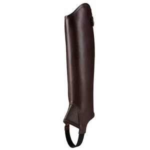 Custom Genuine Leather <b>Half</b> <b>Chaps</b> Stretch Accordion Equestrian Horse Riding Gaiters Unisex Boot <b>Chaps</b> LHC-0038 - Product Image 1