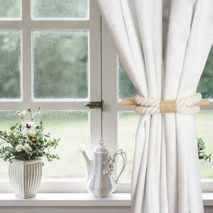Attaches de rideaux en jute de style rustique – Supports de rideaux faits à la main en fibres naturelles pour la décoration de fenêtres et d'intérieurs - Product Image 4