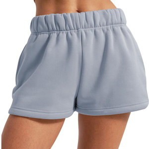 Premium Quality <b>Women</b> High Fleece <b>Shorts</b> Breathable Soft Cotton Blend <b>Elastic</b> <b>Waist</b> Casual Daily Comfort Active Lifestyle - Product Image 1