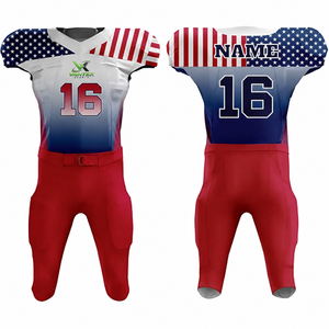 Uniforme de Fútbol Americano Personalizado, Conjunto de Camiseta de Fútbol Americano, Sublimación, Ropa Deportiva de Equipo Personalizada, Fabricante OEM al por Mayor - Product Image 4
