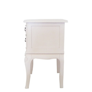 Classic French Elegant Design <b>White</b> Bedside <b>Nightstand</b> Solid Mahogany Furniture with Handcrafted TL06 Product - Product Image 2