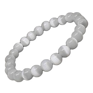 Selenite Beaded <b>Bracelet</b> Natural White Crystal Stretch <b>Bracelet</b> Spiritual Energy Jewelry Thoughtful Gift for Everyday Wear - Product Image 4