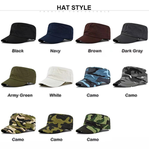 Wholesale Cheap Factory Stock Solid Twilled Cotton Blank <b>Flat</b> Top Tucker <b>Hat</b> Sports Cap Camp <b>Hat</b> for Men Sunshade high quality - Product Image 3