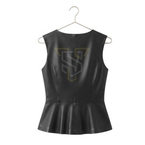 Top de Cuero para Mujer de la Mejor Calidad, al por Mayor, Último Estilo, Transpirable, Casual, Color y Diseño Personalizados - Product Image 3