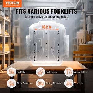 Sedile Universale Industriale a 3 L di larghezza con Angolo Regolabile, Sedile per Trattore con Sospensione, Design per Carrelli Elevatori, Microinterruttore, Cintura di Sicurezza e Braccioli - Product Image 2