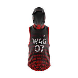Custom Hooded Sleeveless 7 on 7 Vest Sublimated Print Moisture Wicking Unisex Adult's All Seasons Flag Football Jersey - Product Image 4