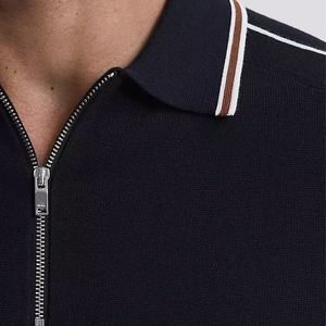 Hot Selling Premium Quality Men's Casual T-<b>Shirt</b> New Collar <b>Button</b> Style Street Look <b>Half</b> Sleeved Spandex/Cotton 220g - Product Image 5