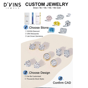 เพชร D'vins Jewels ขนาด 0.5 กะรัต 1 กะรัต 1.5 กะรัต 2 กะรัต HPHT CVD เพชรเพาะเลี้ยงในห้องปฏิบัติการ รูปทรงกลมเจียระไนแบบเหลี่ยมคม  สี D สำหรับทำเครื่องประดับ ขายส่ง - Product Image 5