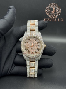 Montre de luxe Hip Hop en acier inoxydable avec diamants Moissanite pour homme, étanche, à quartz, disponible au meilleur prix - Product Image 4