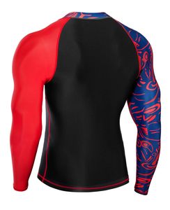 Wholesale Mens Custom Rashguard Long Sleeve Compression Swim Training Shirt Sublimation OEM Sportswear OEM Wholesale - Product Image 4