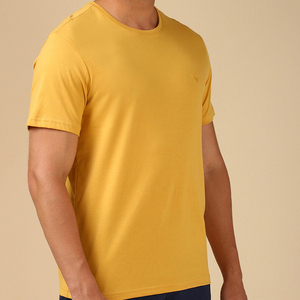 Camiseta de Algodón Lisa para Hombre, Corte Regular, Cuello Redondo, Cómoda, Informal, para Uso Diario, Precio de Fábrica, OEM Personalizado - Product Image 4