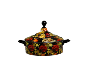 Prime Quality Round Food Serving Casserole <b>Dish</b> Hand Painted Food Warmer Metal Hot Pot for Home Ramadan Hotpot in Cheapest Price - Product Image 2