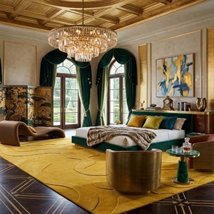 Modern Olive Green Area Rug Abstract Contour Hand Tufted Wool Carpet Contemporary Living Room Bedroom Minimalist Floor Decor Rug - Product Image 5