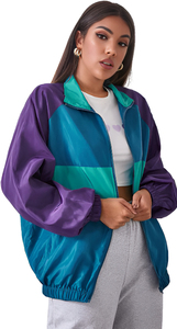 Dernière Mode – Veste de Sport Légère Zippée pour Femme – Coupe-Vent Personnalisé avec Rivets, Broderies et Rayures Camouflage - Product Image 4
