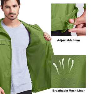 Veste coupe-vent légère imperméable personnalisée OEM pour hommes, pour les sports de plein air et l'entraînement en hiver - Product Image 6