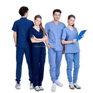 VN PROVEEDORES enfermera de fregado de talla grande modesto elegante dentista uniforme pantalones de carga ropa de hospital médico uniforme FMF-Muestra gratis - Product Image 5