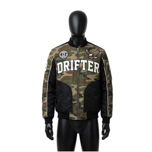 Wholesale Top Selling Bomber <b>Jacket</b> Custom <b>Camo</b> Print Design Bomber <b>Jacket</b> Brush Paint Vintage Work <b>Jacket</b> - Product Image 2
