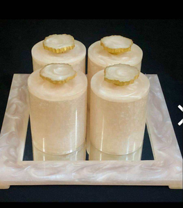 Premium Artizon Studio Decorative Resin Jar Tray Eco-Friendly Non-Toxic Classic Design Home Organization <b>Table</b> Display Wholesale - Product Image 4