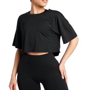Camisetas Cortas Personalizadas para Mujer, Ropa Deportiva Informal para Yoga, Camisetas Deportivas al por Mayor - Product Image 1
