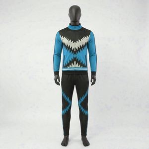 Survêtement de sport d'extérieur personnalisable pour homme adulte, chaud, à manches longues, avec fermeture éclair, pour le football et la course, coupe ajustée, 100 % polyester - Product Image 1