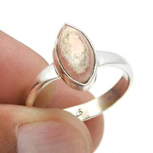 Nouvelle arrivée : bague en rhodochrosite naturelle taille marquise, en argent sterling 925, bijoux bohèmes faits à la main pour filles - Product Image 3