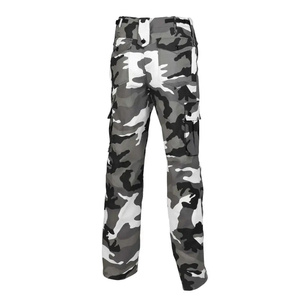 Pantalones Cargo de Camuflaje Azul para Hombre, Cintura Alta, Corte Regular, Transpirables, de Poliéster y Algodón, Ropa Casual de Verano - Product Image 4