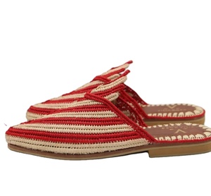Moroccan Handmade <b>Shoes</b> Made of Natural Raffia Vegan Coustmized Natural Raffia slippers - Product Image 1